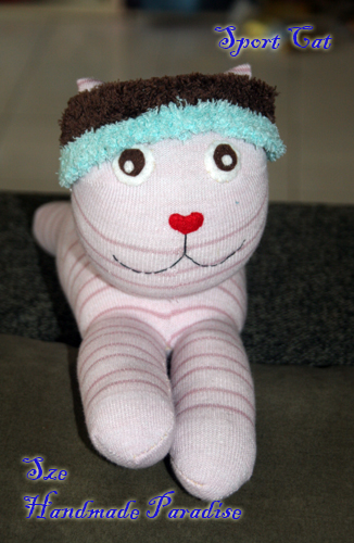 Sport Cat Handmade Sock Dolls